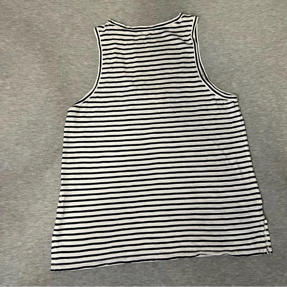 Madewell Black and White Striped Relaxed Tank Top